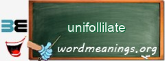 WordMeaning blackboard for unifollilate
